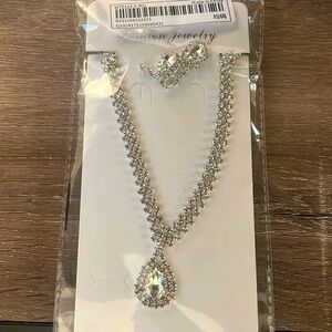 Sterling Silver Necklace & Earrings Fashion